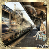 Estação Trem do Amor - Besplatni animirani GIF