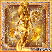 Gold woman - Gratis geanimeerde GIF