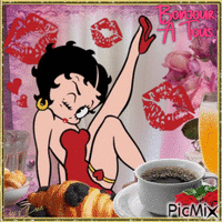 Concours : Bonjour avec Betty Boop - GIF animate gratis