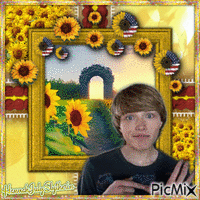 ☼♥☼Sterling Knight and Sunflowers☼♥☼ - Бесплатни анимирани ГИФ