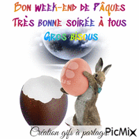 Bon week-end de Pâques animovaný GIF