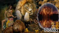 lion GIF animasi
