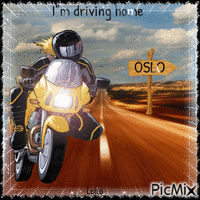 I"m driving home. Oslo. Motorcycle. - GIF animasi gratis