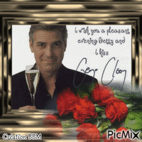 George Clooney par BBM GIF animé