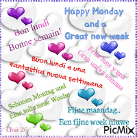 Happy Monday and a great new week - GIF animate gratis