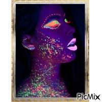neon woman - PNG gratuit