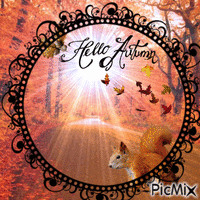 hello autumn GIF animé