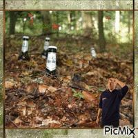 Lustige Herbststimmung---Pilzsammler - Ingyenes animált GIF