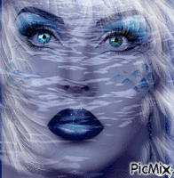 Concours "le visage et le bleu de la mer" - Zdarma animovaný GIF