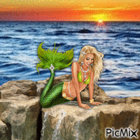 Mermaid animoitu GIF