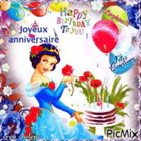 Joyeux Anniversaire  _  Happy Birthday ......... ♥ - GIF animate gratis