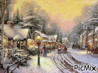 Christmas Town - GIF animé gratuit