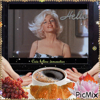 HD petit déjeuner Marilyn κινούμενο GIF