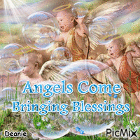 Angels Come Bringing Blessings - GIF animado grátis