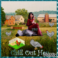 Chill Out Hen animuotas GIF