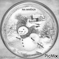 mon bonhomme de neige - GIF animé gratuit
