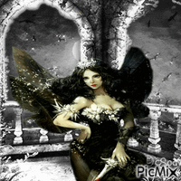 Gothic Fairy - Бесплатный анимированный гифка