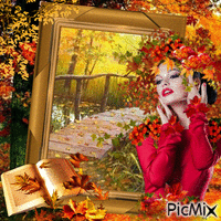 Осенний пейзаж geanimeerde GIF