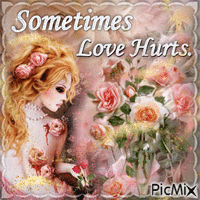 Sometimes love hurts. animovaný GIF
