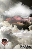 Entre las nubes... GIF animata