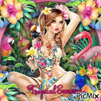 Tropical Summer-RM-05-28-23 - Бесплатный анимированный гифка