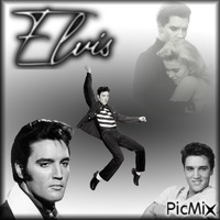 Elvis In Black - 無料のアニメーション GIF
