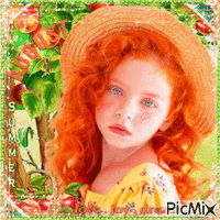Summer in yellow and green - GIF animé gratuit