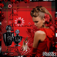 Rouge glamour à Paris 动画 GIF