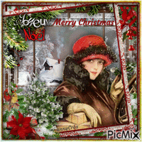 Bonnes fêtes de Noël à tous mes amis Picmix - GIF animé gratuit