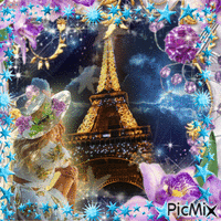 Girl in Paris - GIF animado gratis