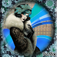 Femme Art Déco. - Free animated GIF