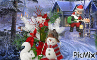 Дед Мороз песенку нам поёт - Bezmaksas animēts GIF