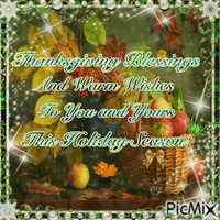 Thanksgiving Blessings GIF animé