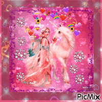 In a Pink World анимиран GIF