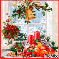 Merry Christmas. Window - Ingyenes animált GIF