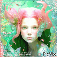 Mermaid Portrait - GIF animé gratuit