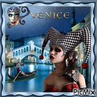 Ночная Венеция animirani GIF