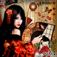 geisha - Nemokamas animacinis gif