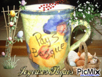 Joyeuses Pâques (café) GIF animata