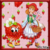Amusement aux fraises. - GIF animado gratis