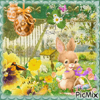 Pour  mes  amies Happy  Easter анимиран GIF