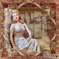Ginger Rogers, Actrice américaine Animiertes GIF