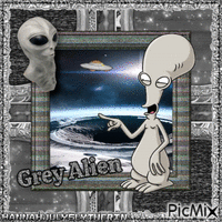 [#]Roger the Grey Alien[#] geanimeerde GIF
