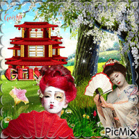geisha - GIF animado grátis