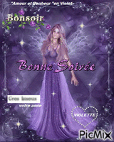 Amour et bonheur en violet анимированный гифка