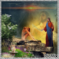 The thought in Jesus Christ GIF animata