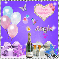 Happy Birthday Angie - Nemokamas animacinis gif