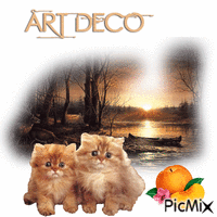 Art Deco Peach animovaný GIF