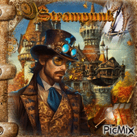 homme steampunk - GIF animé gratuit