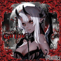 Gothic girl - Manga - Ücretsiz animasyonlu GIF